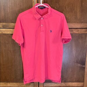 US Polo Association Men's Salmon Polo Shirt